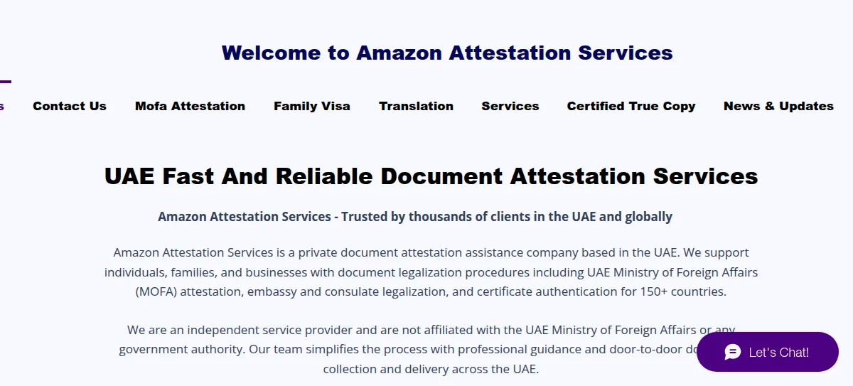 Amazon Attestation Services - Apostille, Embassy or consulate, and Mofa Attestation Dubai