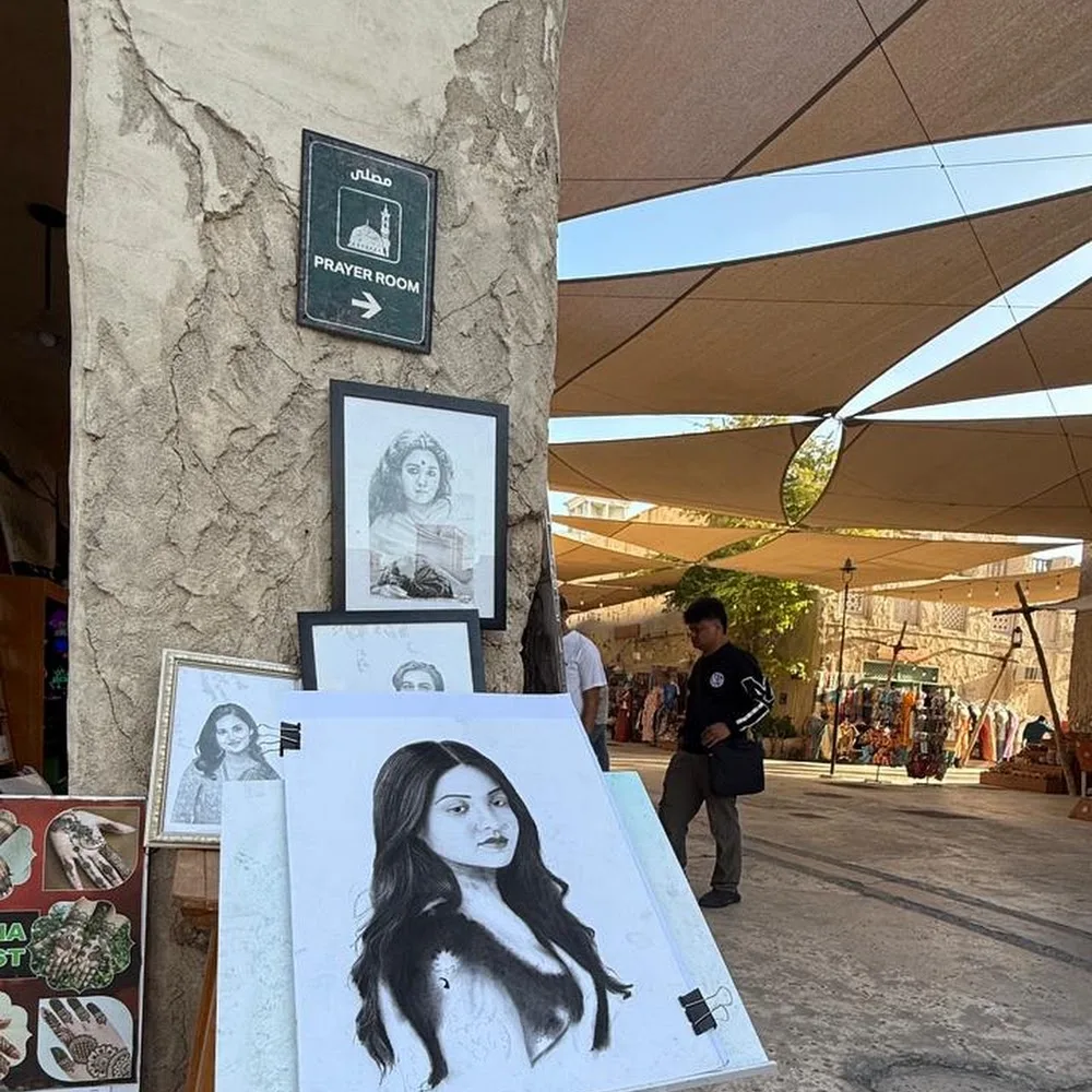 Charcoal Portrait Artist Dubai | Live Sketch & Custom Art