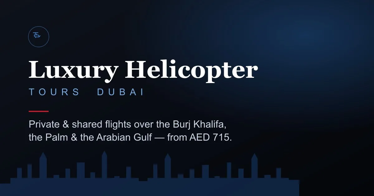 Helicopter Ride Dubai - Private Helicopter tour in Palm Jumeirah