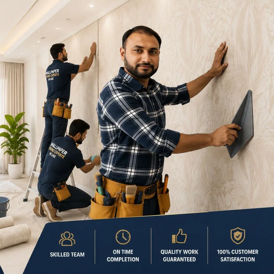 Wallpaper fixing services dubai